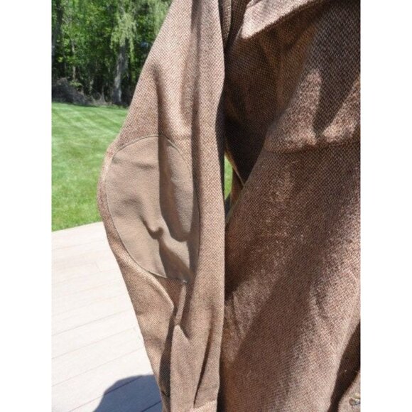 Vintage Men’s Countess Mara 100% Wool Long Sleeve Shirt Herringbone Large - Picture 2 of 10